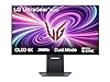 LG UltraGear OLED 32GS95UE Monitor Gaming 32”, UHD 4K (3840×2160), OLED, 240Hz, 480Hz in FHD con Dual Mode, 0,03ms (GtG), G-Sync, FreeSync Premium Pro, HDR 400 True Black, HDMI 2.1, DisplayPort, Nero