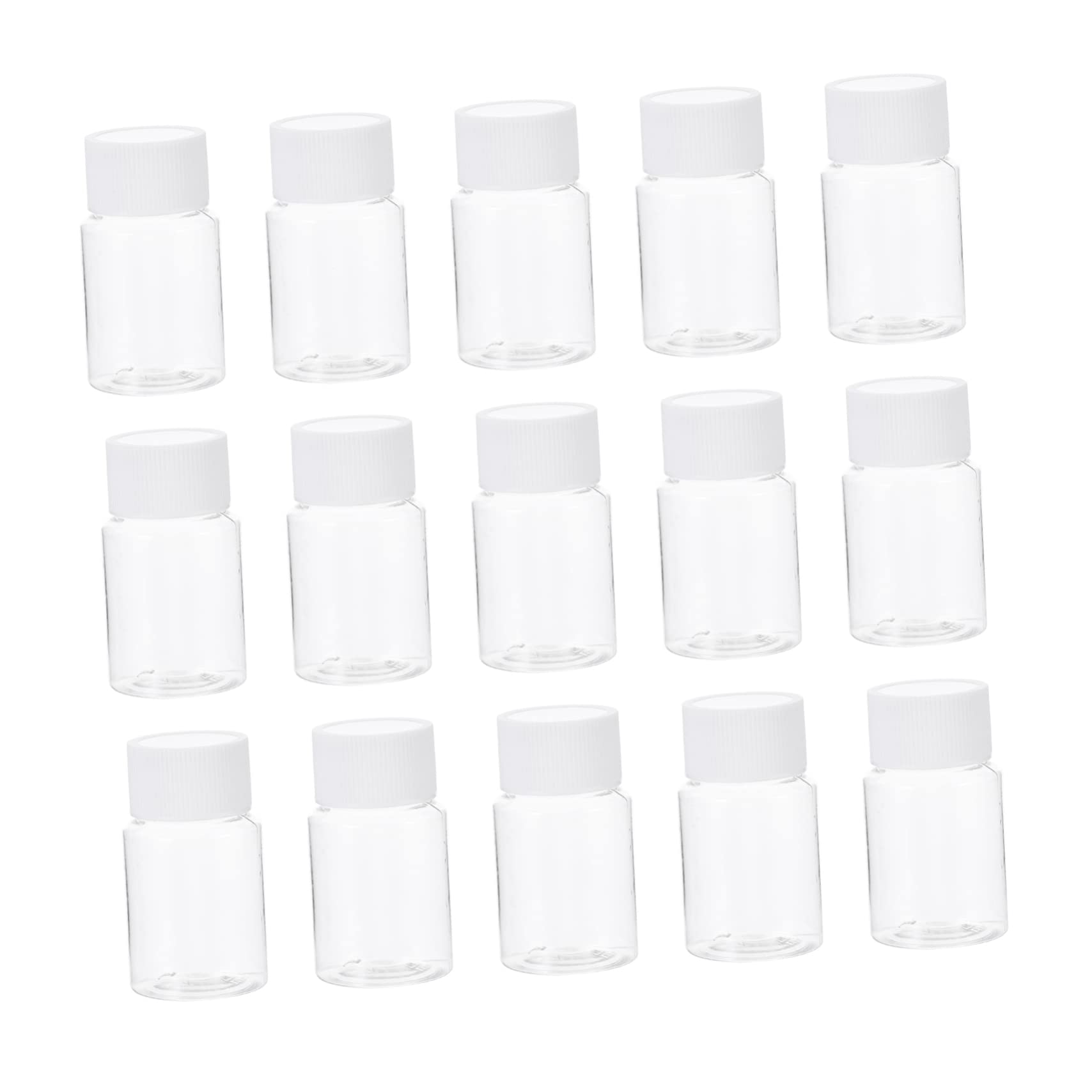 FUNOMOCYA 35pcs Plastic Bottle Vials Lab Sample Jar Lab Reagent Bottle Sample Sealing Bottle Laboratory Reagent Bottle Chemical Reagent Bottle Wide Sample Bottle Sampling Bottle Reagent Jar