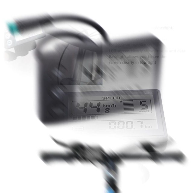 Display LCD Per Bicicletta Elettrica S866 - 24V/36V/48V, Impermeabile, Per Manubrio 22.2mm - Foto 11