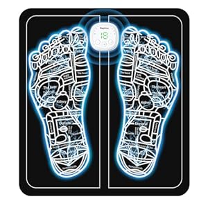 EMS Foot Massager for Neuropathy – Foot Massager Mat for Pain Plantar Relief, Improve Circulation, Muscle Relaxation, Portable & Rechargeable EMS Foot Stimulator with 6 Modes &19 Levels