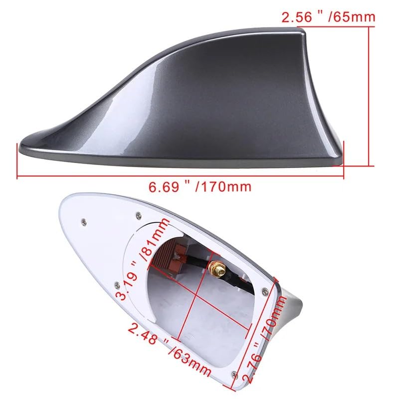 Antenne aileron de requin grise pour BMW Série 1 3 5 6 E90 E91 E92 E60 - 3