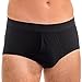Produktbild HERMKO 3240 Herren Slip mit Eingriff Unterhose aus 100% Bio-Baumwolle in vielen Farben bis Gr. 14, Größe:D 6 = EU L, Farbe:schwarz