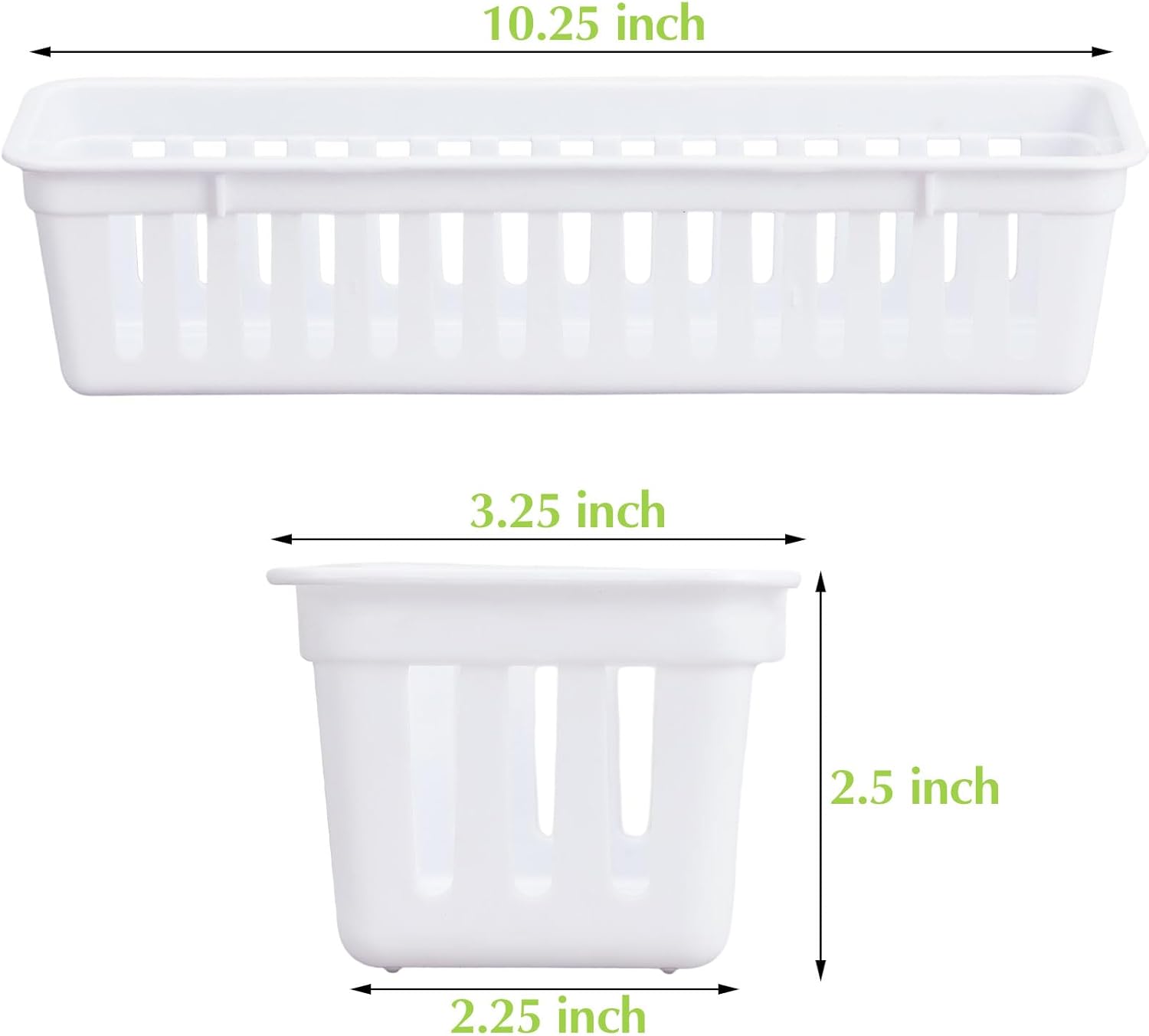 Domensi 24 Pcs Slim Plastic Storage Baskets Tray for Organizing 10.25 x 3.25 x 2.5 Inch Small Storage Bins Stackable Drawer Pencil Trays Holder for Desk Garage Office Containers(Black)