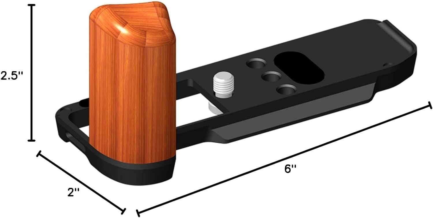 X-M5 L Plate Hand Grip,Wooden X-M5 XM5 L Bracket Handle for FUJIFILM X-M5 Camera,Compatible with ARCA Interface.