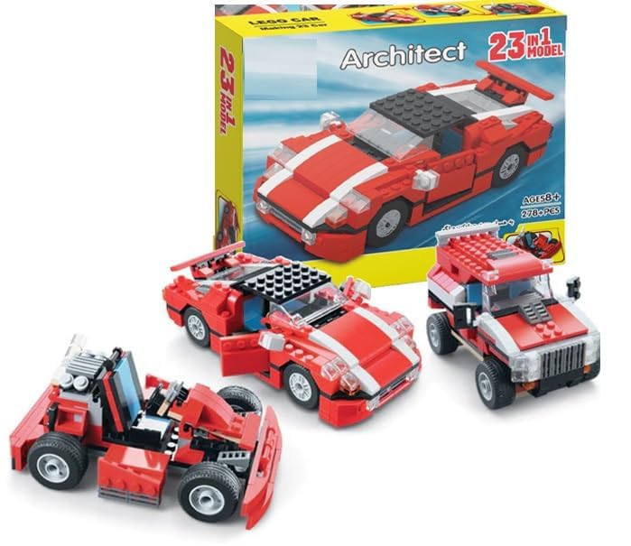Bestie toys 23 in 1 Super Speedster Architect Block Game, Can Make 23 Different Model from Single Block Set, 278+ Pieces, Available in Multi-Color, for 6+ Years of Children (B0CZS3TH2B) Amazon Price History, Amazon Price Tracker