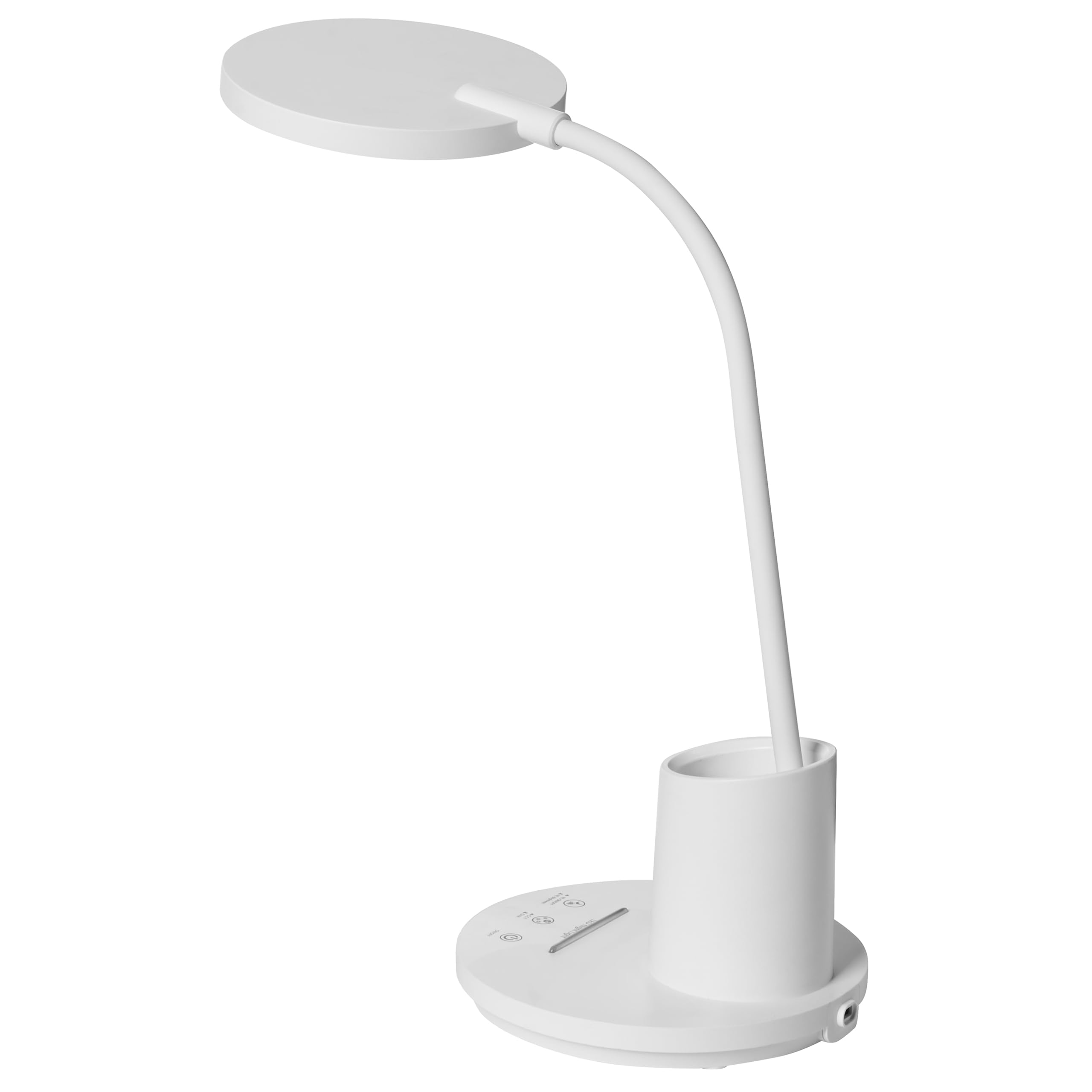 Beliani Schreibtischlampe LED weiß verstellbar dimmbar modern für Homeoffice Vela