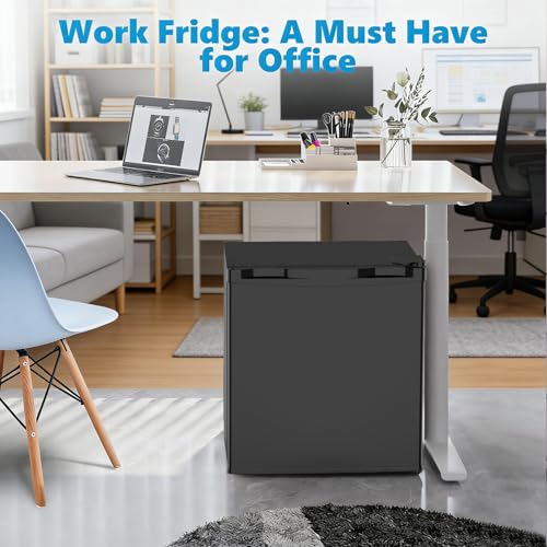 Image of Antarctic Star Mini Fridge with Freezer, Rated 1.6 cu.ft, Small Upright Refrigerator with Removable Shelves, 7 Adjustable Thermostat, Low Noise for Bedroom /Apartment /Office,