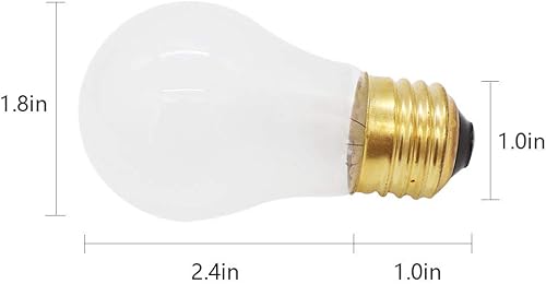 Miniatura 4 de AMI PARTS Bombillas de horno 40 W 130 V - 8009 bombilla para refrigerador - Bombilla E26 para electrodomésticos - Apto para bombilla Whirlpool GE