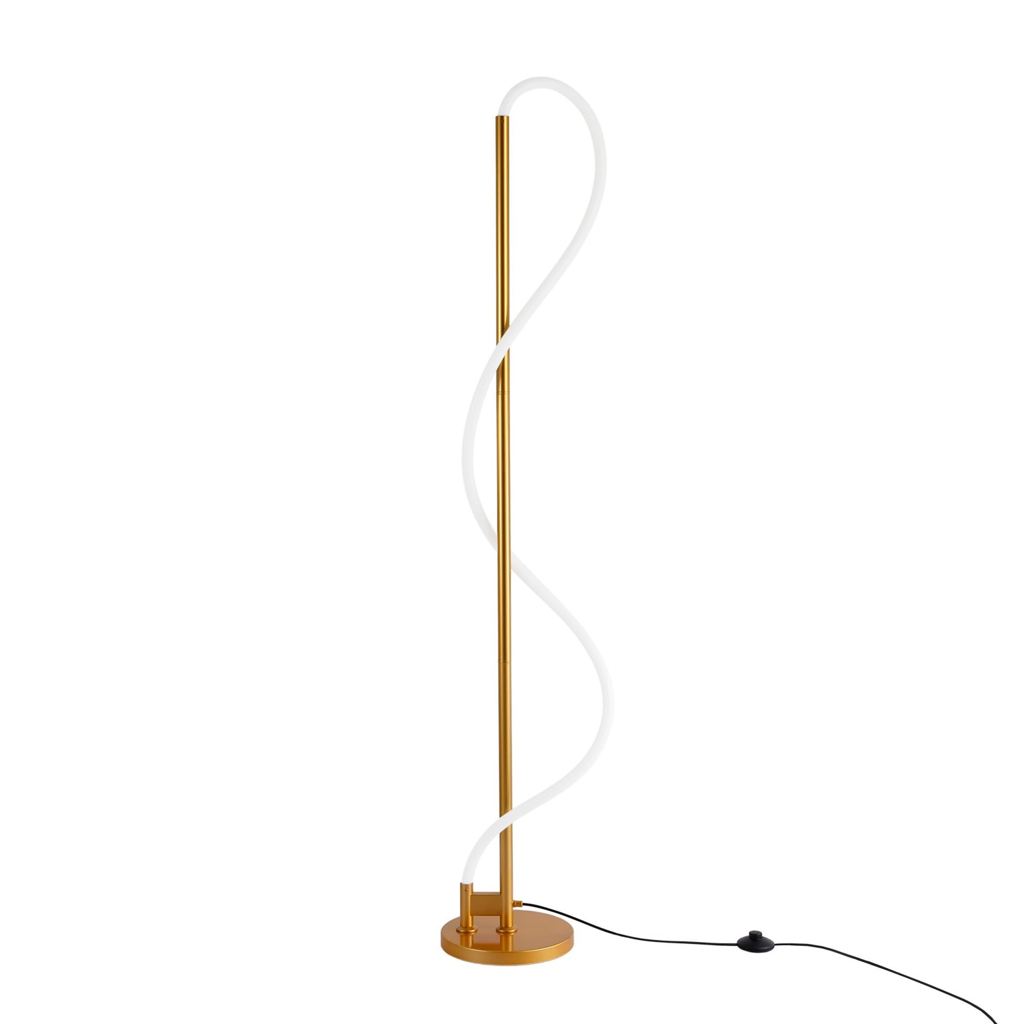 B·LED BARCELONA LED - Lámpara de pie moderna neón ondulante Corda - 360º - Regulable - 30W - 3000K