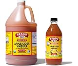 Bragg Organic Apple Cider Vinegar With the Mother 128 ounce and Bragg Organic Citrus Ginger Enhanced Vinegar Drink 16 ounce Bundle