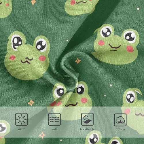 Wusikd Cute Frogs Face Girls' Underwear Cotton Green Girls Briefs Soft Toddler Underwear 2T3
