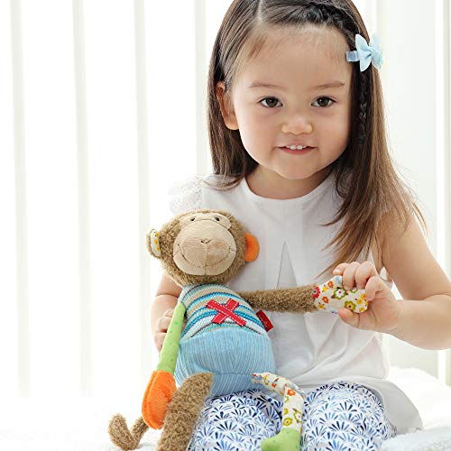 SIGIKID 38218 Äffchen Patchwork Sweety Mädchen und Jungen Kuscheltier empfohlen ab Geburt mehrfarbig – Bild 2