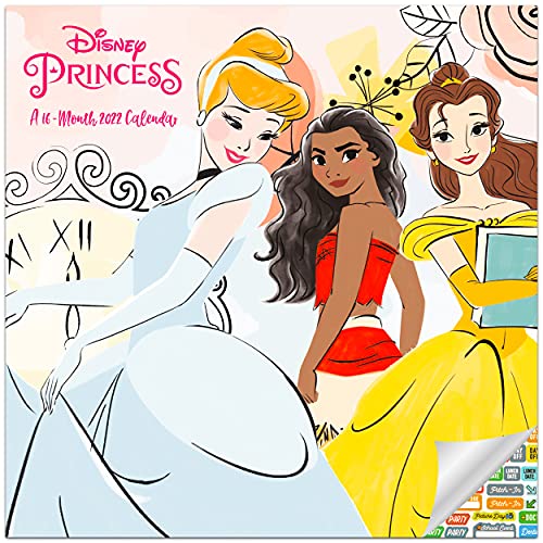 Disney Princess Calendar 2022 -- Deluxe 2022 Disney Princess Wall Calendar Bundle with Over 100 Calendar Stickers (Disney Princess Gifts, Office Supplies)