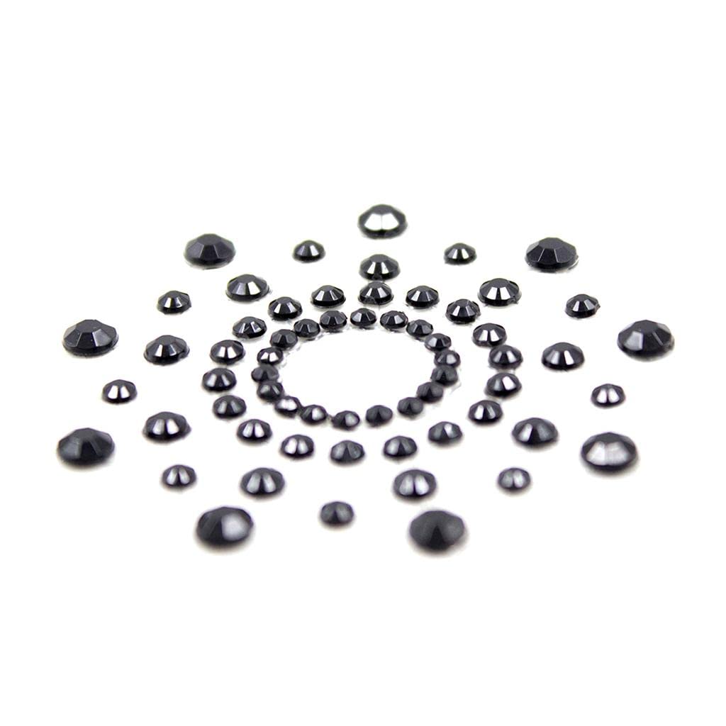 Fun Cute Crystal Rhinestone Nip Pasties Breast Sticker Products Black-image-41