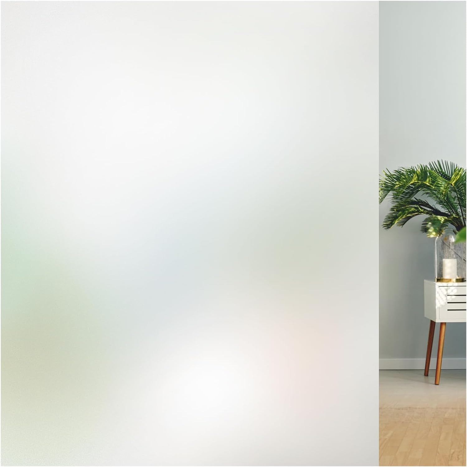 Lifetree Frosted Window Film Privacy Opaque Glass Film for Glass Windows Non-Adhesive Static Cling Frosting Film for Home and Office 44.5x200 cm