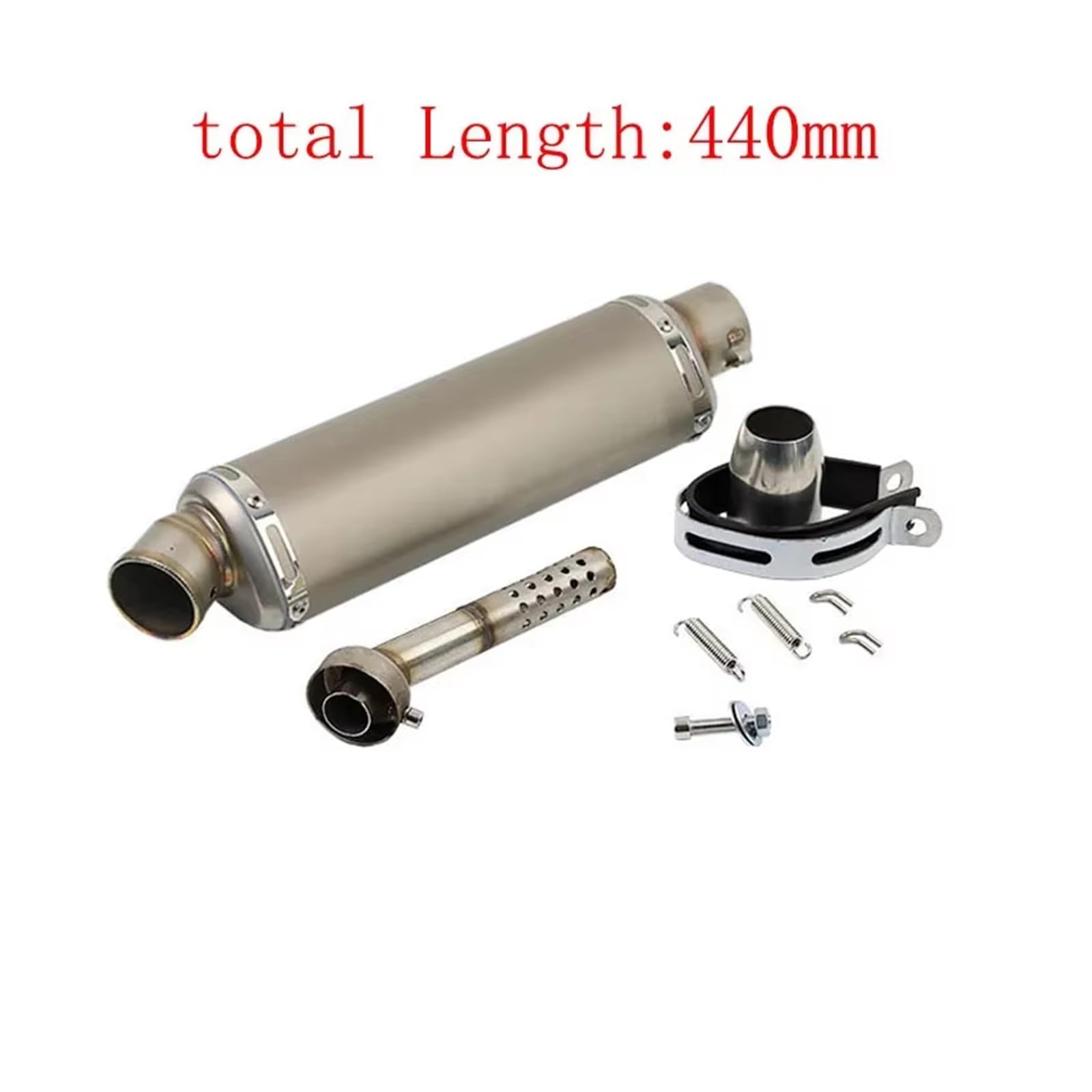 silencioso escape moto Para fz6 para pcx125 100cc-1000cc ATV GP Scooter | Silenciador de Escape Universal para motocicleta de 51mm, tubo de Escape de acero inoxidable de 310, 370 y 440mm(C3)