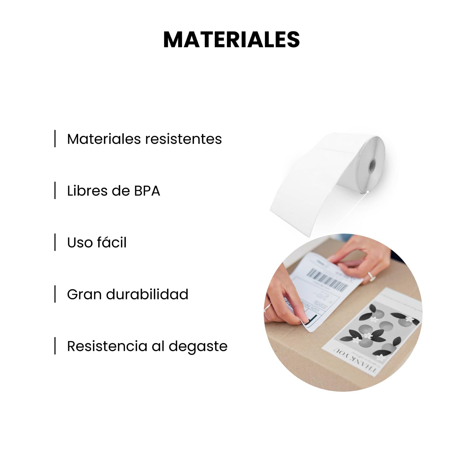 TONER PACK Etiquetas Térmicas Adhesivas 100 x 150 mm para Envíos Blancas (10 Unidades)