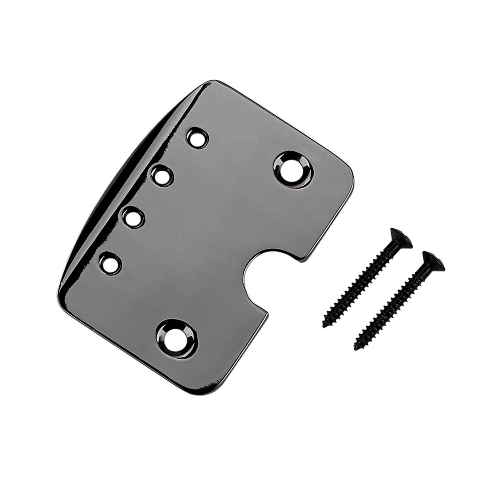 Guitar Neck Plate Drilled For 4 String Guitar Box Metal Tailpiece Parts Musical Instrument Performances Accessory