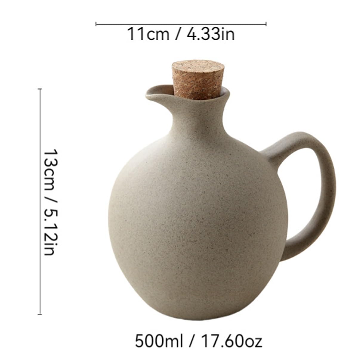 Öl-Essig-Spender-Set, Ölflasche Für Die Küche Mit Tablett, 500ml Keramik-Olivenölflasche, Ölflasche, Essigflasche(Braun)