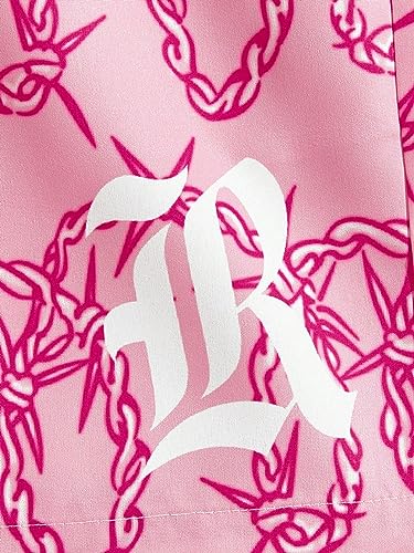 COZYEASE Men's Letter Graphic Print Drawstring Waist Shorts Casual Tie Front Track Athletic Gym Shorts4