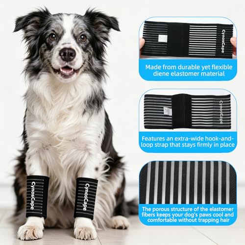 Image of Dog Leg Brace - Front & Rear Leg Support with Compression Wrap for Canine Joint Stability