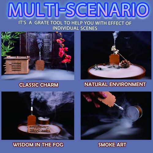 Yiduomile Mini Handheld Smoke Machine for Photography Scenes - Portable Fog Effect Device with Remote Control, Ideal for Magic, Cosplay, and Special Effects (Vertical Octagon)