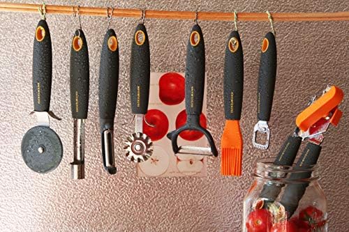 Fackelmann Lasagne lifter Soft 28cm in grey/orange, nylon, 28 x 9 x 4 cm