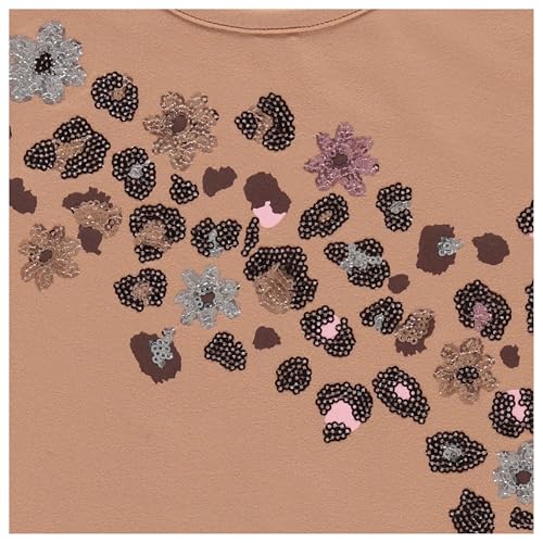 Image of Girls Long Sleeve Fall Graphic Tops, School Sports Tees, 4 Pack Multiple Pattern Tshirts
