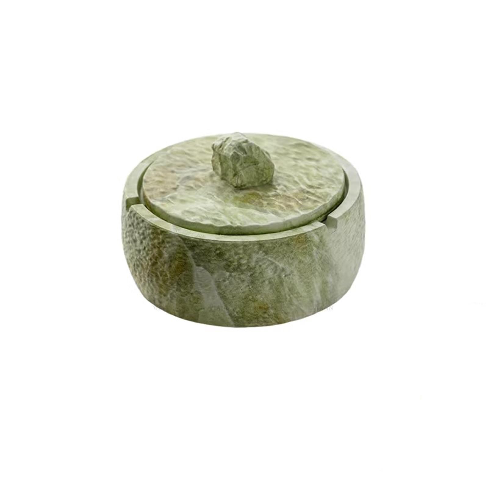 Zhaoj24-05 Cigar Ashtrays Marble Patterned Ceramic Home Living Room Office Covered Ashtray(Green)