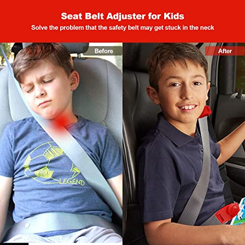 Child Seat Belt Adjusters - Adjustable Seat Belt Positioners With Clips And Positioning Straps, Shoulder And Neck Belt Adjusters To Protect The Comfort And Safety Of Children's Shoulders And Necks #TOP5