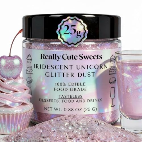 REALLY CUTE SWEETS Edible Iridescent Unicorn Dust for Drinks and