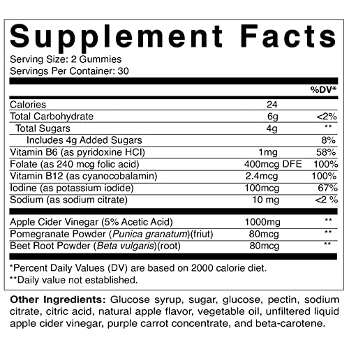 Magnesium Gummies & Apple Cider Vinegar Gummies - 60 Vegan Gummies Each #TOP4