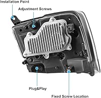 Vista 3 de CPW Faros delanteros aptos para Dodge Ram 1500 2500 3500 2013-2018 con luz de posición LED de fábrica, conjunto de lámparas de cabeza de proyector
