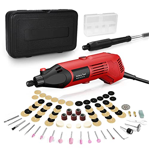 Multifunktionswerkzeug, 160W Rotationswerkzeug Schleifmaschine Set mit 85 Zubehör, Variable Drehzal 8000-35000 RPM, Mini Rotary Tool zum Schneiden, Schleifen, Gravieren, Polieren, Schärfen Cover