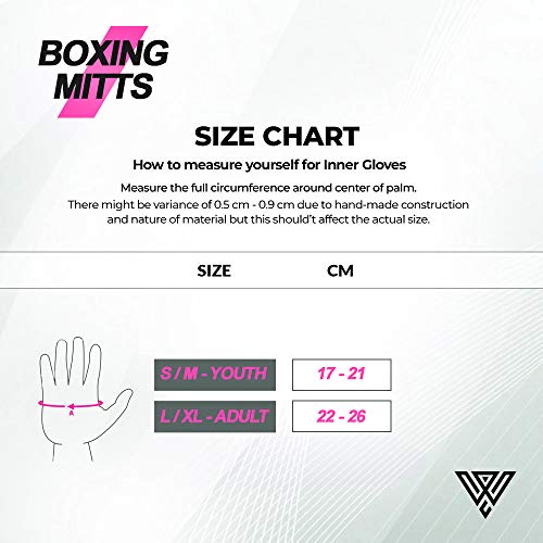Wyox Boxing Hand Wraps Mma Gloves Men Women Punching Mitts Boxing Wraps Boxing Gear Kickboxing Wraps Compression (S/M (17-21Cm), Pink) #TOP3