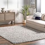 nuLOOM Cuellar Chevron Shag Area Rug, 4x6, Navy