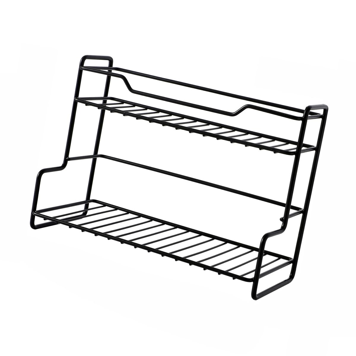 Buxuaaaa Two Tiers Sturdy Stainless Steel Organizers Rack Portable for Home Space Saving in Bedroom or Kitchen Supplies Desktop Shelf