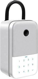 Key Safe ，TTlock Fingerprint Bluetooth WiFi Digital Key Box App Remote Unlock Wall Mount Security Lock Box Safety Box Padlock (Color : K2BF-TTLOCK-Finger, Size : A)
