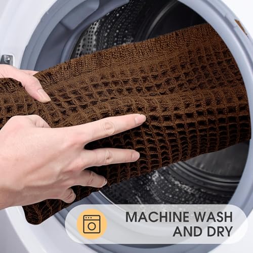 Image of HomeCloud Waffle Bath Mat, Super Absorbent Non Slip Mats for Bathroom Floor, Machine Washable Bathroom Rugs with Tassels,Ultra Soft