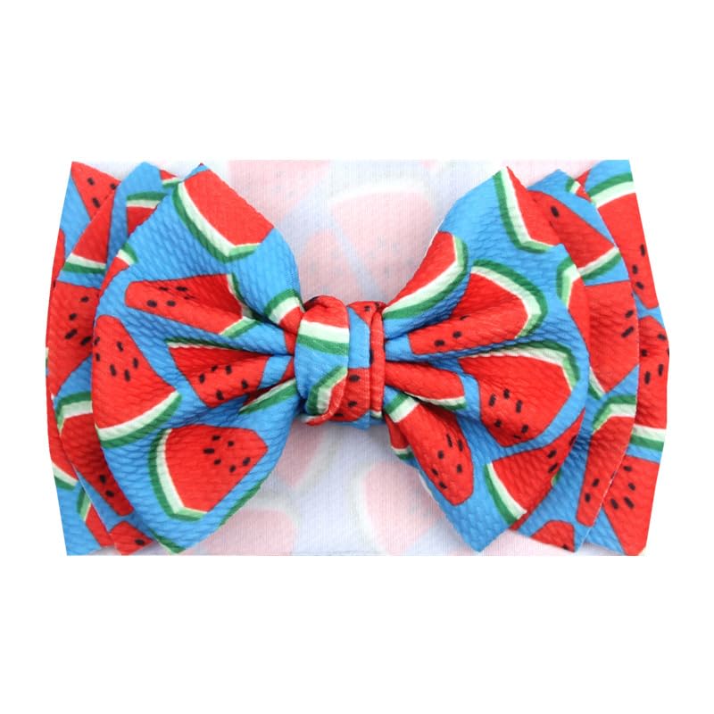 Watermelon Turban Headband Baby Girls Fruit Headwrap Watermelon Hair Hand Bow BBG20 (Turban-B)2