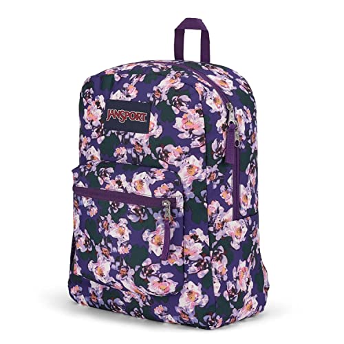 Image of JanSport Cross Town Backpack 17 inch x 12.5 inch x 6 inch - Simple Bag for Everyone with 1 Main Compartment, Front Utility Pocket - Premium Class Accessories - Purple Petals
