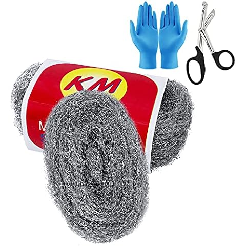 2 Pack Steel Wool Mice Control Fill Fabric DIY Kit Cover