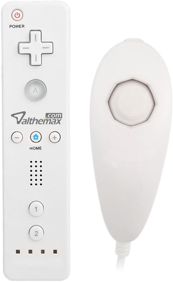 Non-Slip Anti-Slip Comfort Grip Remote Controller nunchuk Basic White for Nintendo Wii/Wii Mini/Wii U (Basic Remote, White Style 2)