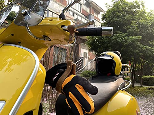 Vintage leather glove holder leash, brown leather glove clip holder strap, firefighter glove strap Z04-LGS05S4