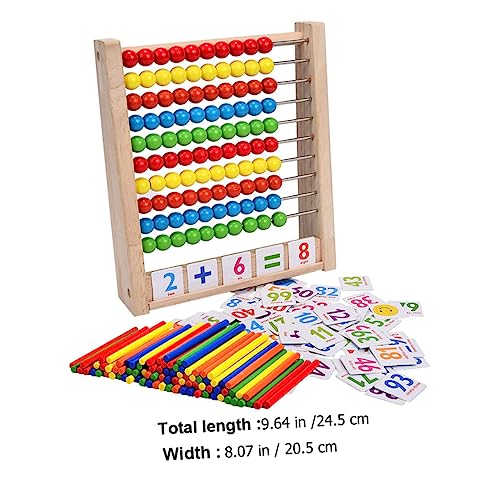 BCOATH 1 Conjunto De Ábaco Brinquedos Infantis Ferramentas Para Crianças Brinquedos De Madeira Ábaco