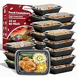 Voatree 60 Pack Meal Prep Containers with Lids,32 oz,Reusable,To Go