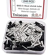 Tnisesm 120 Pcs 26-22 AWG Gauge Non Insulated Butt Connectors, Butt Splice Wire Connectors, Elect...