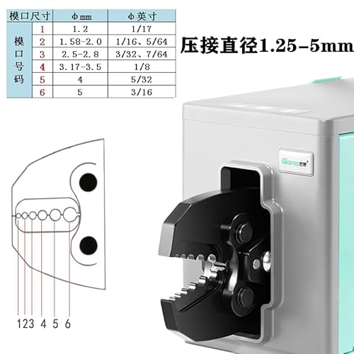 Pneumatic Crimping Tool Gnq-M5 ,Wire Rope Pneumatic Air Powered Wire Terminal Crimping Machine For Aluminum Oval Sleeves And Stop Sleeves From 1/17-Inch To 3/16-Inch , Air Pressure 0.6-0.8Mpa #TOP1