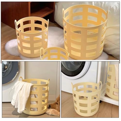 EXHUMKY Small Laundry Basket 7.99X7.16X7.16In Reusable Plastic Storage Organizer Hollow-Out Dirty Clothes Basket for Home Bathroom Dorm Room by EXHUMKY - Image 5