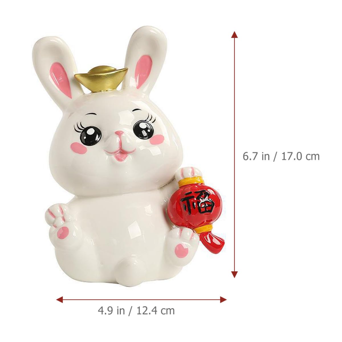 Homoyoyo Tirelire pour Ranger des Pièces et Décorer Chambre ou Bureau en Céramique de Lapin Blanc Adorable Style Simple et Créatif pour Garçon et Filles